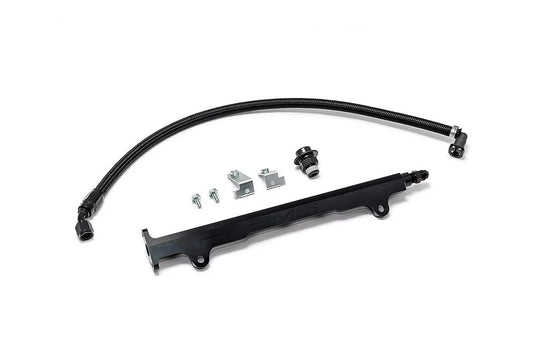 AMS Performance 08-15 Mitsubishi EVO X CNC Machined Aluminum Fuel Rail w/Pulsation Dampener - Black - My Store