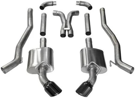 Corsa 14976 3.0 Inch Cat-Back Plus X-Pipe Xtreme Exhaust Dual Rear Exit No Tips 10-13 Chevrolet Camaro SS Coupe Manual Trans - Mammoth Racing -