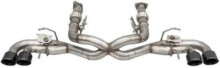 Corsa 20-22 Corvette C8 3in Valved Cat-Back 4.5in Pol Quad Tips - Fits Factory NPP Exhaust w/ AFM - Mammoth Racing -