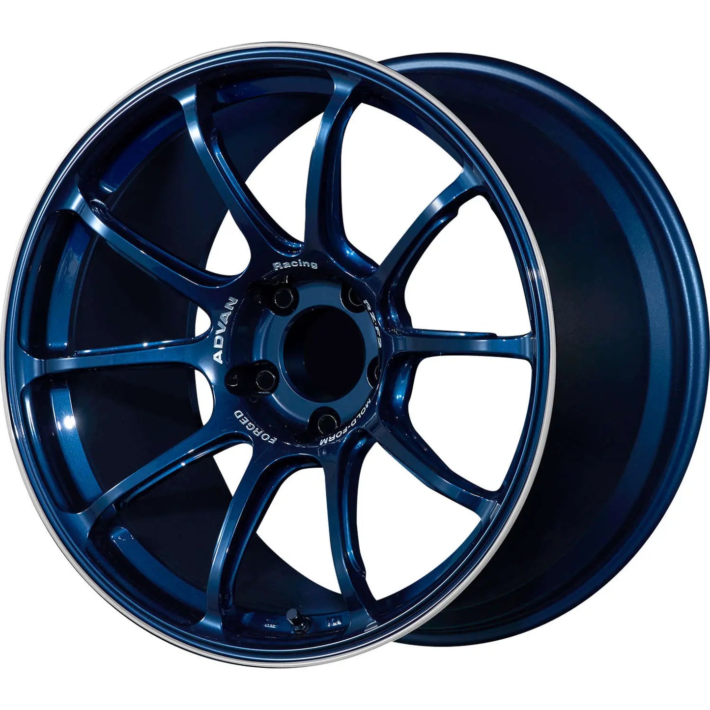 Advan Racing RZ-F2 18x9.5 +45 5-120 Racing Titanium Blue & Ring Wheel - My Store