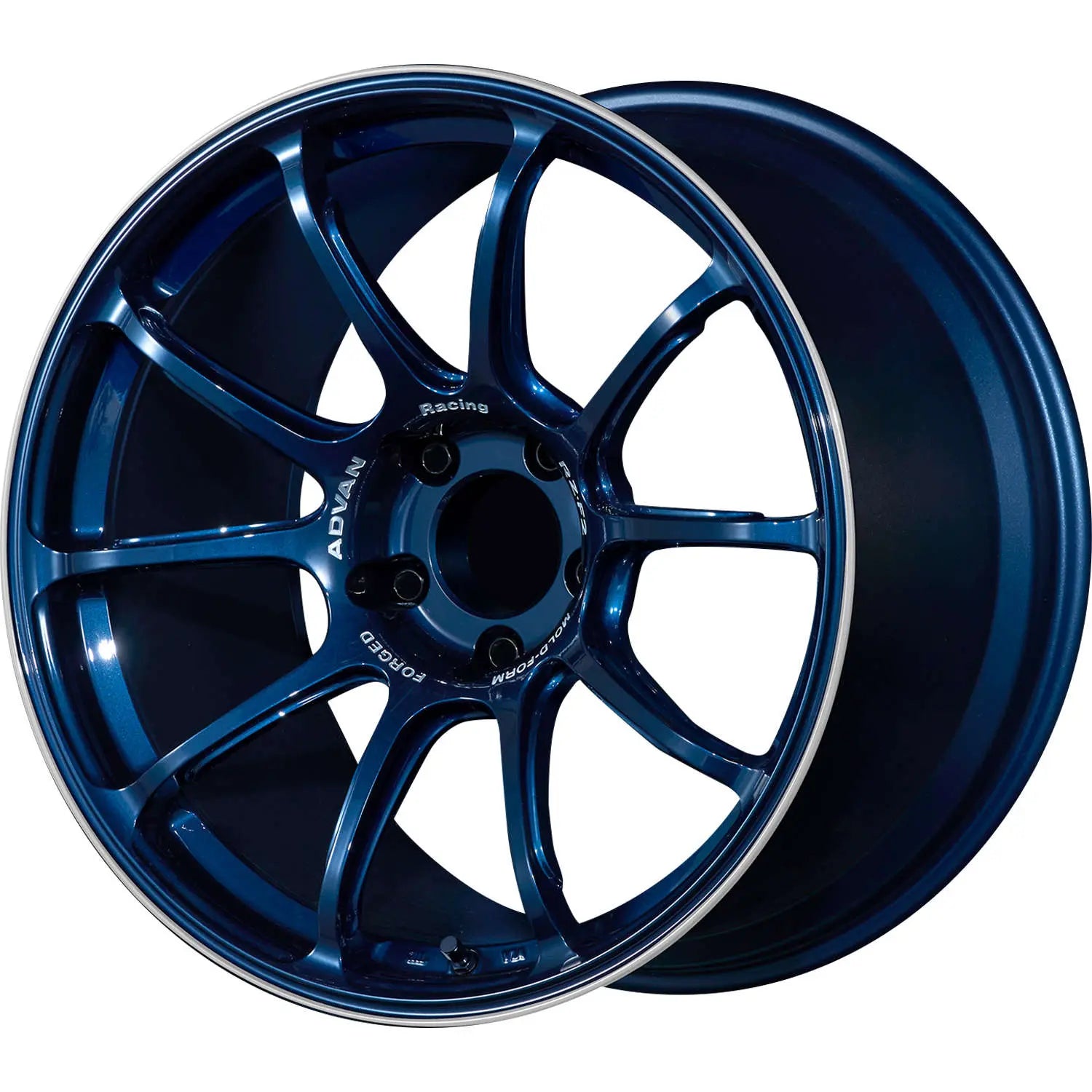 Advan Racing RZ-F2 18x9.5 +45 5-120 Racing Titanium Blue & Ring Wheel - My Store