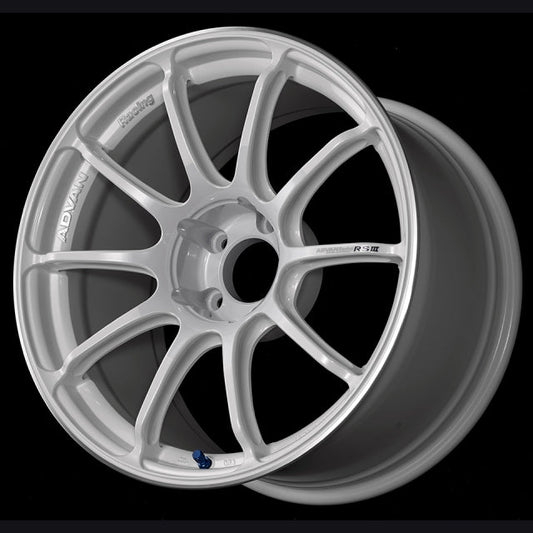 Advan RSIII 18x8.5 +47 5x100 White Metallic & Ring Wheel - My Store
