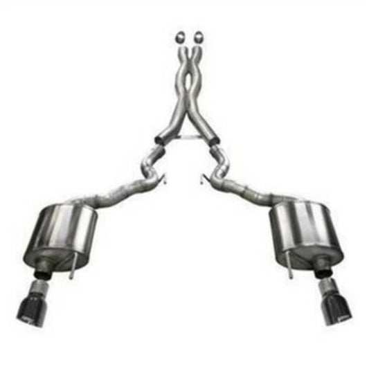 Corsa 15-16 Ford Mustang GT Convertible 5.0L V8 Black Sport Cat-Back Dual Rear Exit - Mammoth Racing -