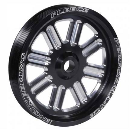 Fleece Performance Dodge Cummins Dual Pump Spoke Pulley (For Use w/ FPE Dual Pump Bracket) Red - Mammoth Racing -