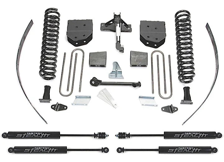 Fabtech 08-10 Ford F250 4WD 8in Rear Block Kit w/Overload - Mammoth Racing
