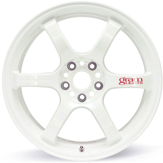 Gram Lights 57dr 15x8.0 +35 5-114.3 Champion White Wheel - Mammoth Racing -