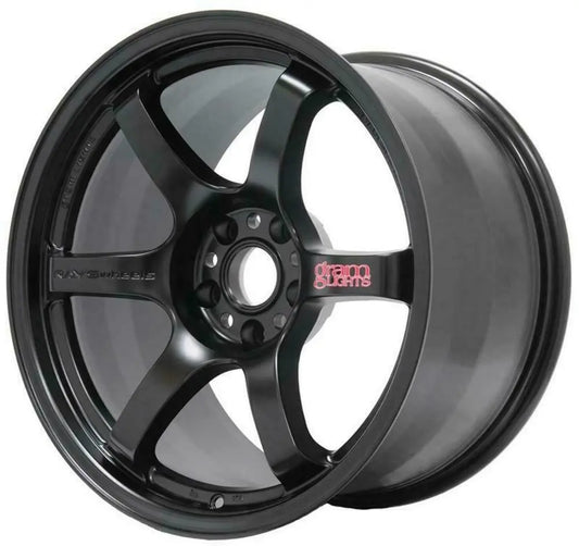 Gram Lights 57dr 18x10.5 +22 5-114.3 Semi Gloss Black Wheel - Mammoth Racing -