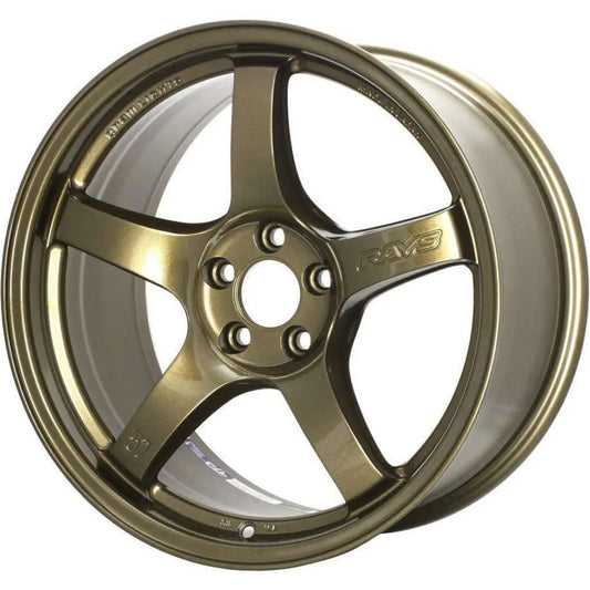 Gram Lights 57dr 18x9.5 +38 5-114.3 Almite Gold Wheel - Mammoth Racing -