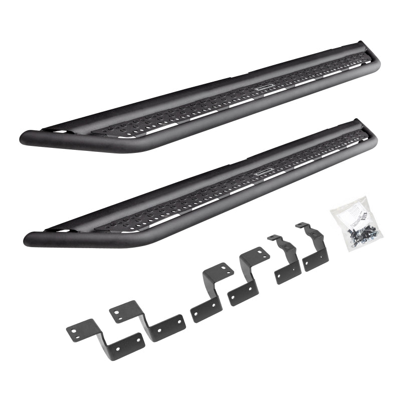 Go Rhino 14-21 Toyota 4Runner Dominator Extreme D6 SideSteps Complete Kit w/SideStep + Brkts - Mammoth Racing -