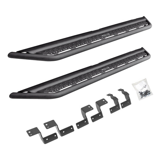 Go Rhino 14-21 Toyota 4Runner Dominator Extreme D6 SideSteps Complete Kit w/SideStep + Brkts - Mammoth Racing -