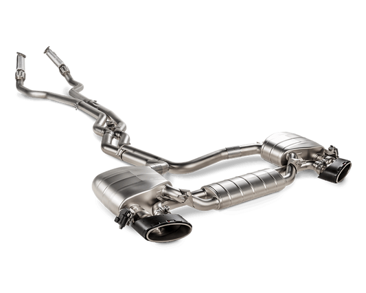 Akrapovic 13-17 Audi S6 Avant/Limousine (C7) Evolution Line Cat Back (Titanium) w/ Carbon Tips - My Store