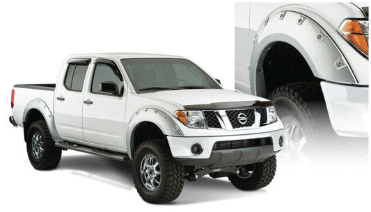 Bushwacker 06-14 Nissan Frontier Styleside Boss Pocket Style Flares 4pc 73.3in Bed - Black - Mammoth Racing -