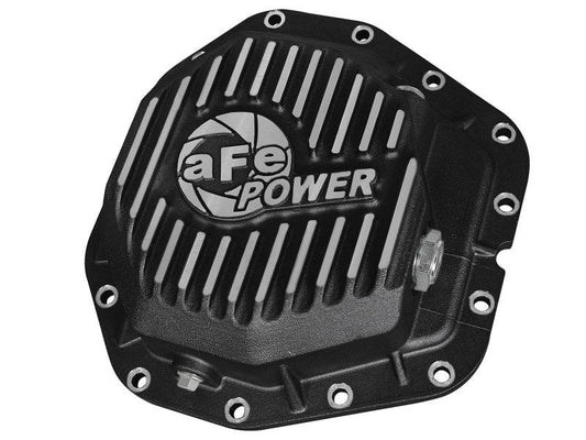 aFe Power Rear Diff Cover Black w/Machined Fins 17 Ford F-350/F-450 6.7L (td) Dana M300-14 (Dually) - My Store