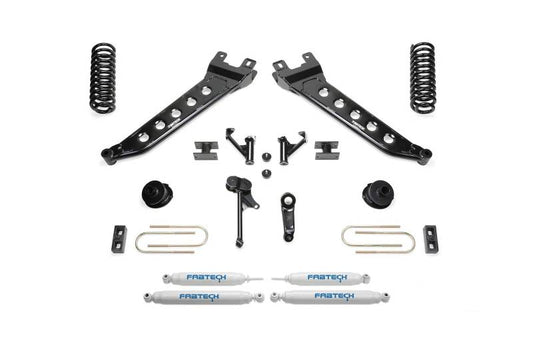 Fabtech 13-18 Ram 3500 4WD 5in Radius Arm Kit w/Perf Shks - Mammoth Racing -