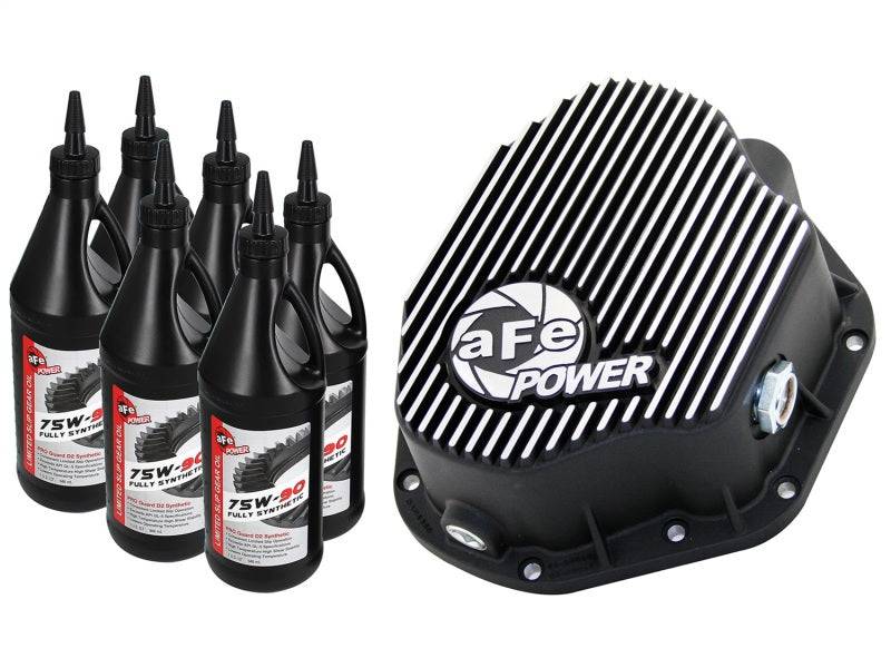 aFe Power Cover Diff Rear Machined w/ 75W-90 Gear Oil Ford Diesel Trucks 86-11 V8-6.4/6.7L (td) - My Store