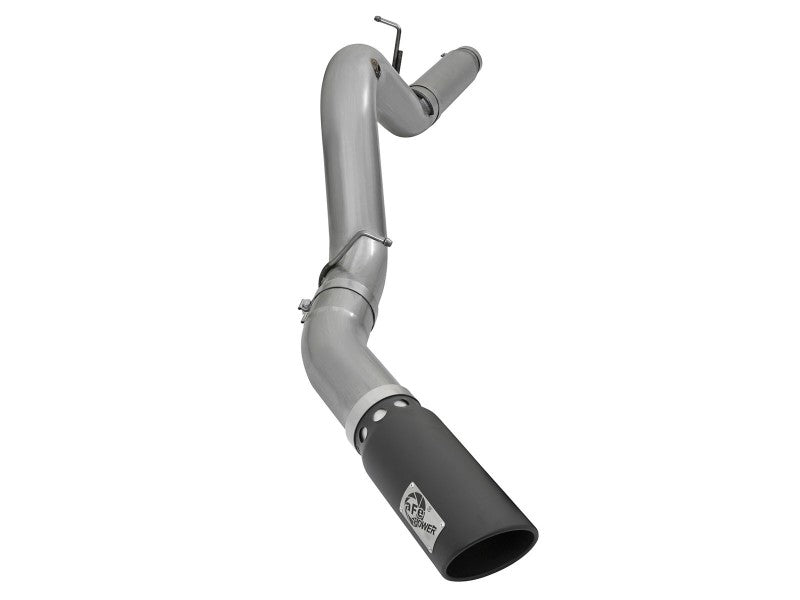 aFe LARGE Bore HD 5in Exhausts DPF-Back SS w/ Black Tips 16-17 GM Diesel Truck V8-6.6L (td) LML/L5P - Mammoth Racing -