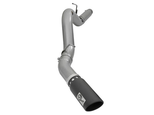 aFe LARGE Bore HD 5in Exhausts DPF-Back SS w/ Black Tips 16-17 GM Diesel Truck V8-6.6L (td) LML/L5P - Mammoth Racing -