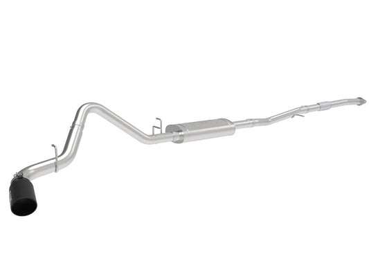 AFE Apollo GT Series 19-20 GM 1500 2.7L (T) 409 SS CB Exhaust System w/Black Tip - Mammoth Racing -