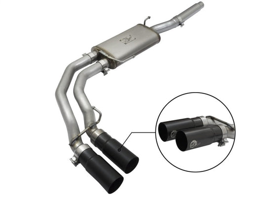 aFe Rebel Exhausts Cat-Back SS Ford F-150 04-08 V8 4.6/5.4L w/ Black Tips - Mammoth Racing -