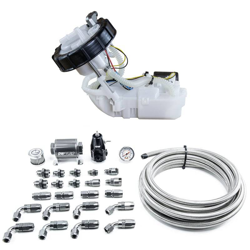 DeatschWerks 01-05 Honda Civic/02-06 Acura RSX DW400 Pump Module & Return Kit w/CPE Fuel Lines - Mammoth Racing -