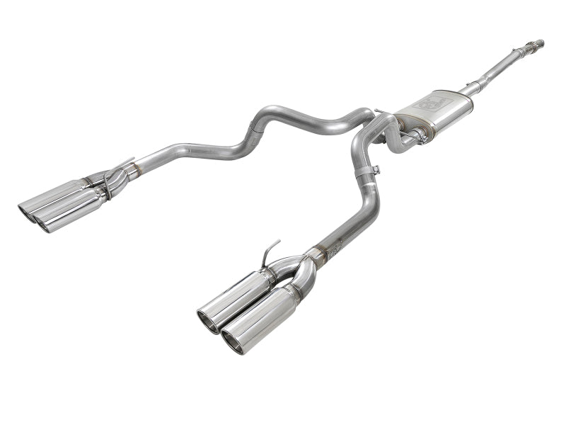 aFe Vulcan Series 3in 304SS Exhaust Cat-Back Exh w/ Pol Tips 2019 GM Silverado / Sierra 1500 V8-5.3L - Mammoth Racing -