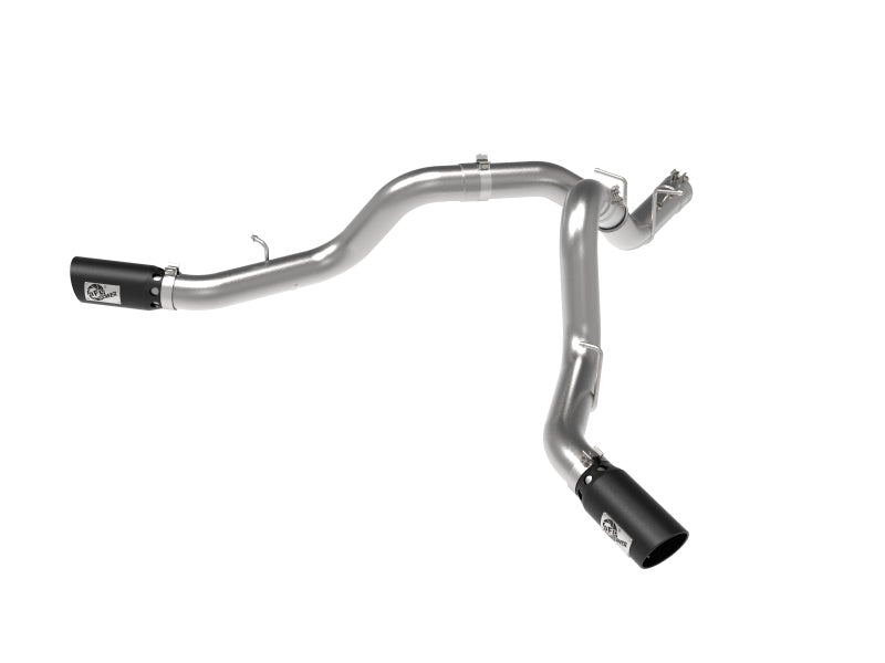 aFe Large Bore-HD 4in 409SS DPF-Back Exhaust System w/Black Tip 20 GM Diesel Trucks V8-6.6L (td) L5P - Mammoth Racing -
