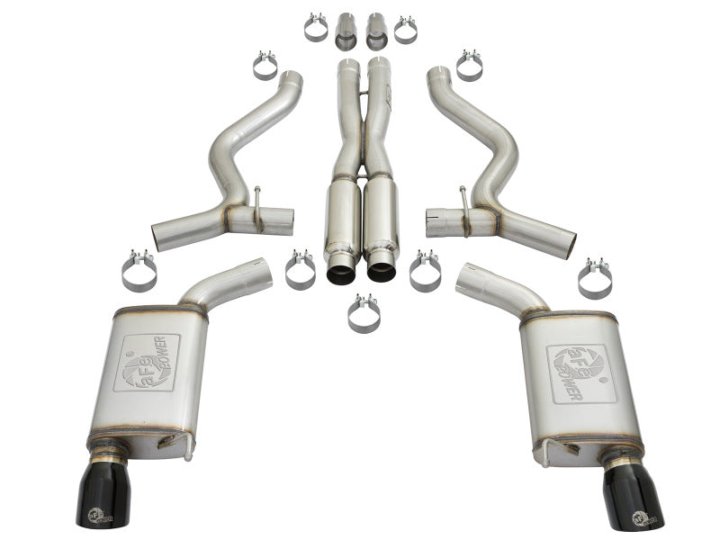 aFe 20-22 Audi RS6 Avant V8 4L (tt) MACH Force-Xp 3in to 2.5in 304 SS Cat-Back Exhaust w/ Black Tip - Mammoth Racing -