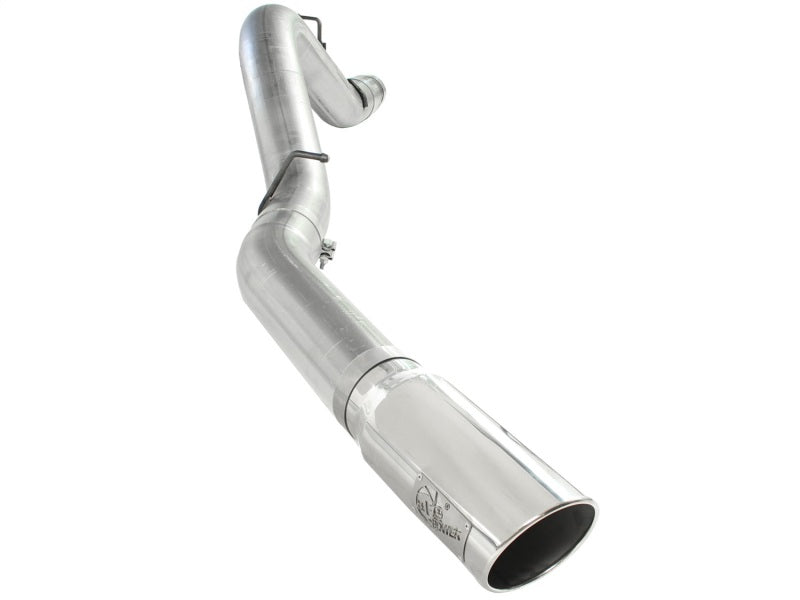aFe Atlas Exhaust 5in DPF-Back Al Steel 11-13 GM Diesel Trucks V8-6.6L (td) LML (Pol Tip) - Mammoth Racing -