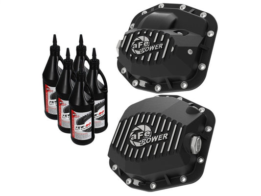 aFe Pro Series Front/Rear Diff Cover Kit w/ Oil 2018+ Jeep Wrangler (JL) 2018 3.6L (Dana M186/M220) - Mammoth Racing -