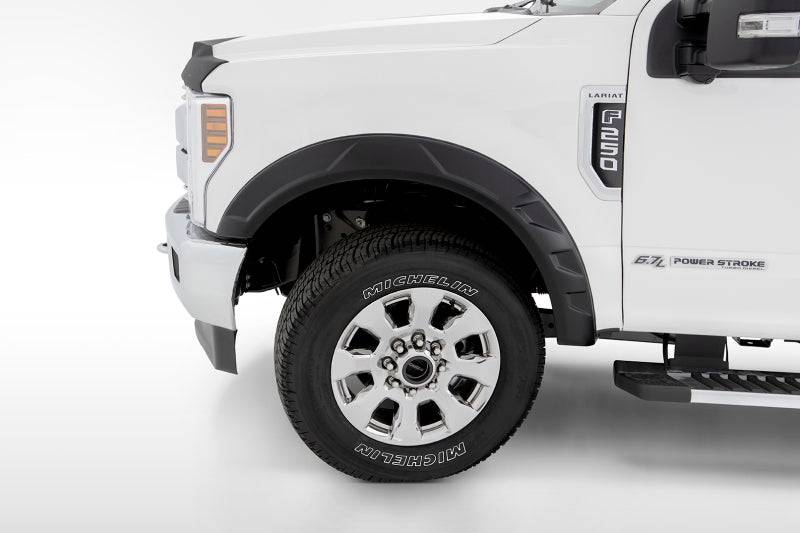 Bushwacker 17-19 Ford F-250 Super Duty w/ 81.8in Bed DRT Style Flares 4pc - Black - Mammoth Racing -
