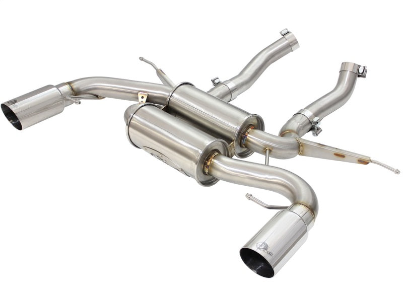 aFe MACHForce XP 2.5in Axle Back Stainless Exhaust w/ Polished Tips 07-13 BMW 335i 3.0L L6 (E90/92) - Mammoth Racing -