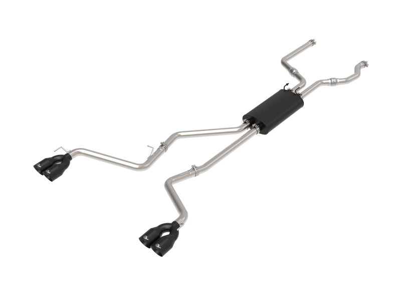 aFe MACH Force-Xp 2.5in. 304 SS C/B Exhaust 20-21 Ford Explorer V6-3.0L - Black Tip - Mammoth Racing -