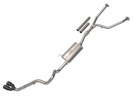aFe 2022 Toyota Tundra V6-3.5L (tt) Vulcan Series 2.5in to 3in 304 SS Cat-Back Exhaust w/ Black Tip - Mammoth Racing -