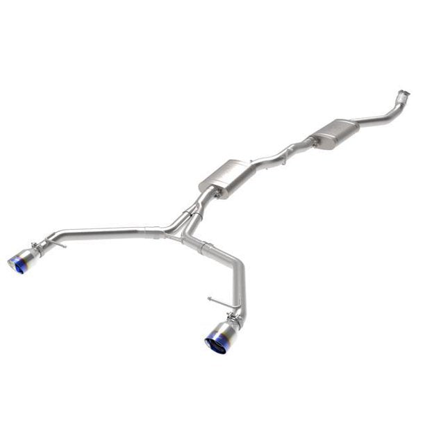 afe MACH Force-Xp 13-16 Audi Allroad L4 SS Cat-Back Exhaust w/ Blue Flame Tips - Mammoth Racing -