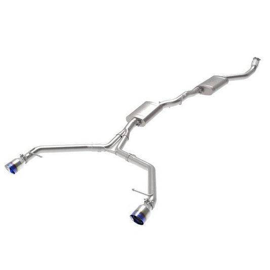 afe MACH Force-Xp 13-16 Audi Allroad L4 SS Cat-Back Exhaust w/ Blue Flame Tips - Mammoth Racing -