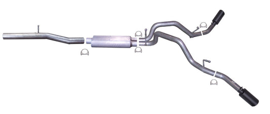 Gibson 14-18 GMC Sierra 1500 Denali 6.2l 3.5in/2.25in Cat-Back Dual Extreme Exhaust - Black Elite - Mammoth Racing -