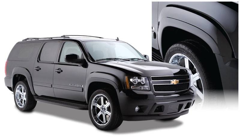 Bushwacker 07-14 Chevy Suburban 1500 OE Style Flares 4pc Does Not Fit LTZ - Black - Mammoth Racing -