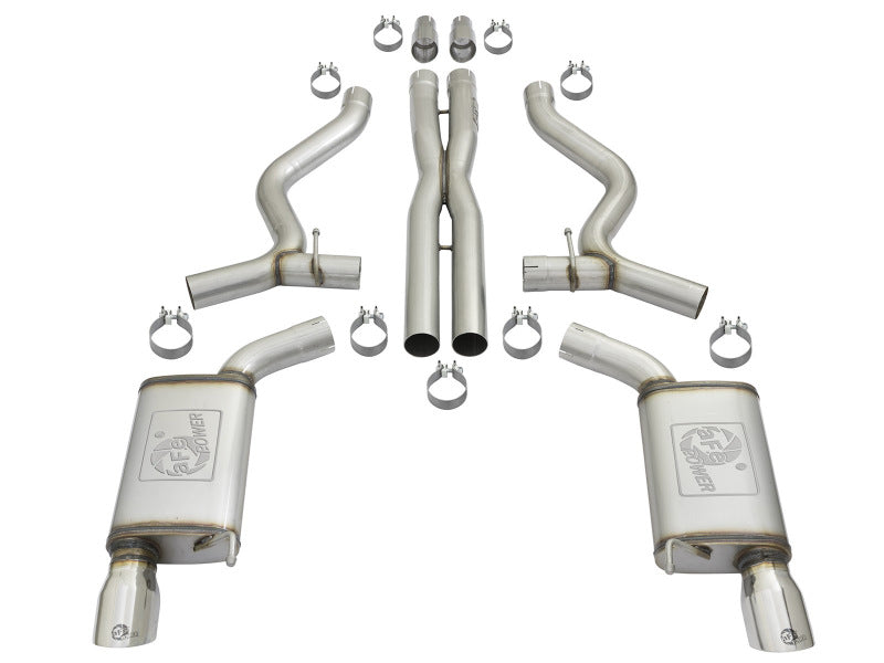 aFe 20-22 Audi RS6 Avant V8 4L(tt) MACH Force-Xp 3in to 2.5in 304 SS Cat-Back Exhaust w/Polished Tip - Mammoth Racing -
