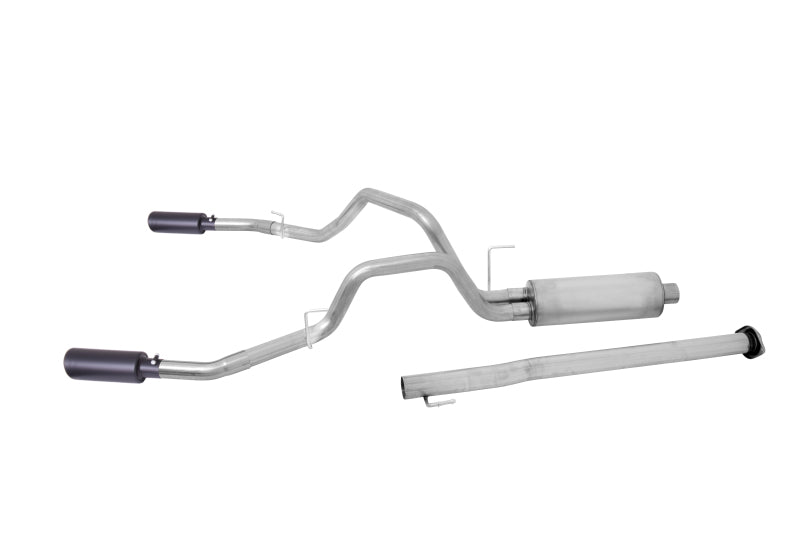 Gibson 15-19 Ford F-150 XL 5.0l 3in/2.5in Cat-Back Dual Split Exhaust - Black Elite - Mammoth Racing -