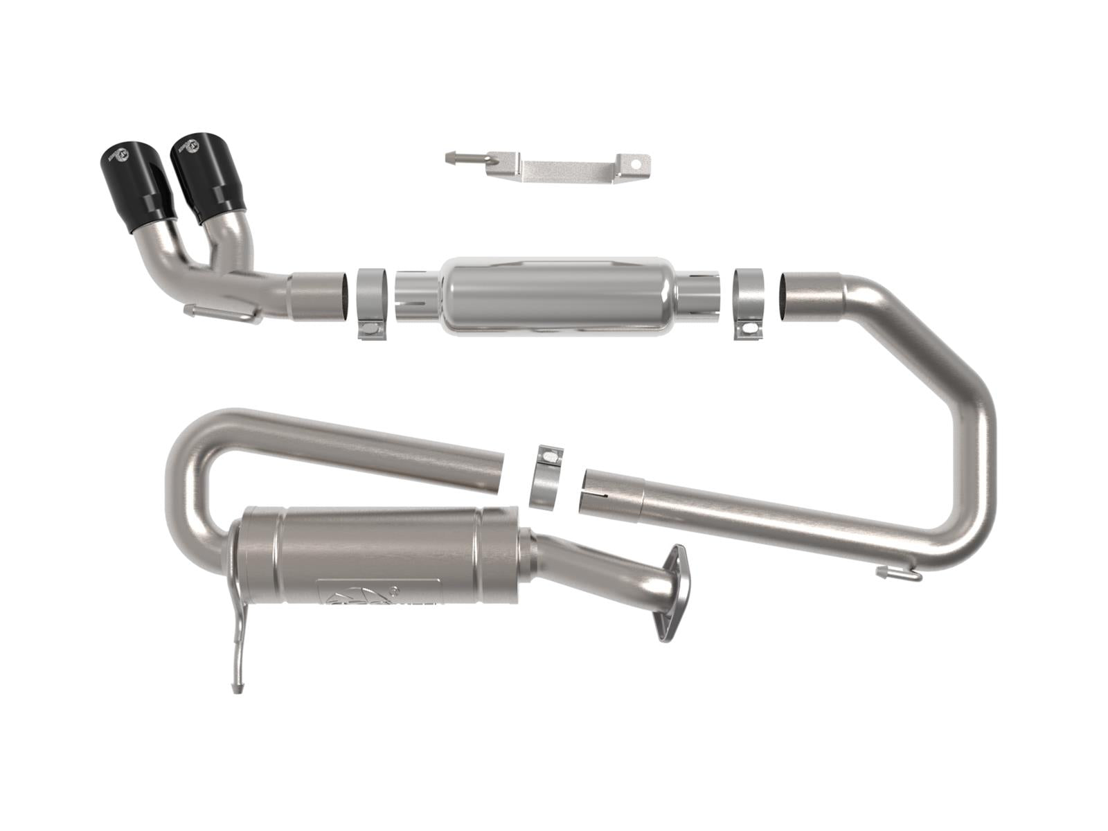 aFe 18-21 Suzuki Jimny Takeda 2-1/4in. 304 SS Cat-Back Exhaust w/ Blk Tip - Mammoth Racing -