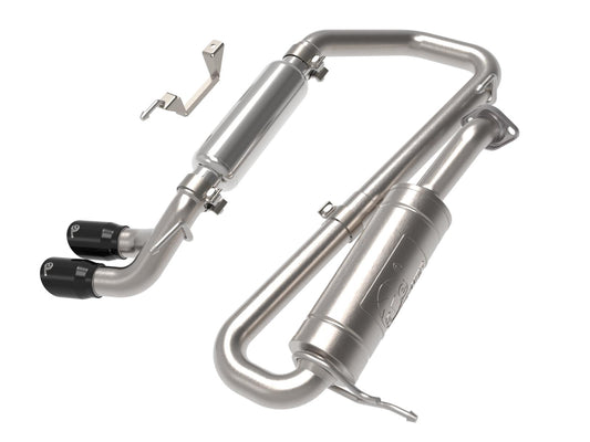 aFe 18-21 Suzuki Jimny Takeda 2-1/4in. 304 SS Cat-Back Exhaust w/ Blk Tip - Mammoth Racing -