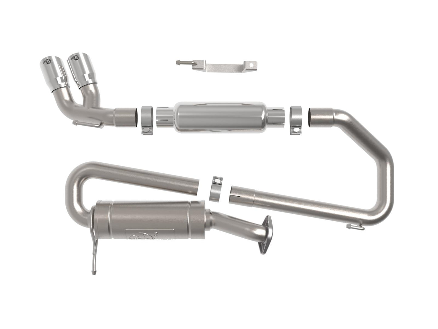 aFe 18-21 Suzuki Jimny Takeda 2-1/4in. 304 SS Cat-Back Exhaust w/ Polished Tip - Mammoth Racing -