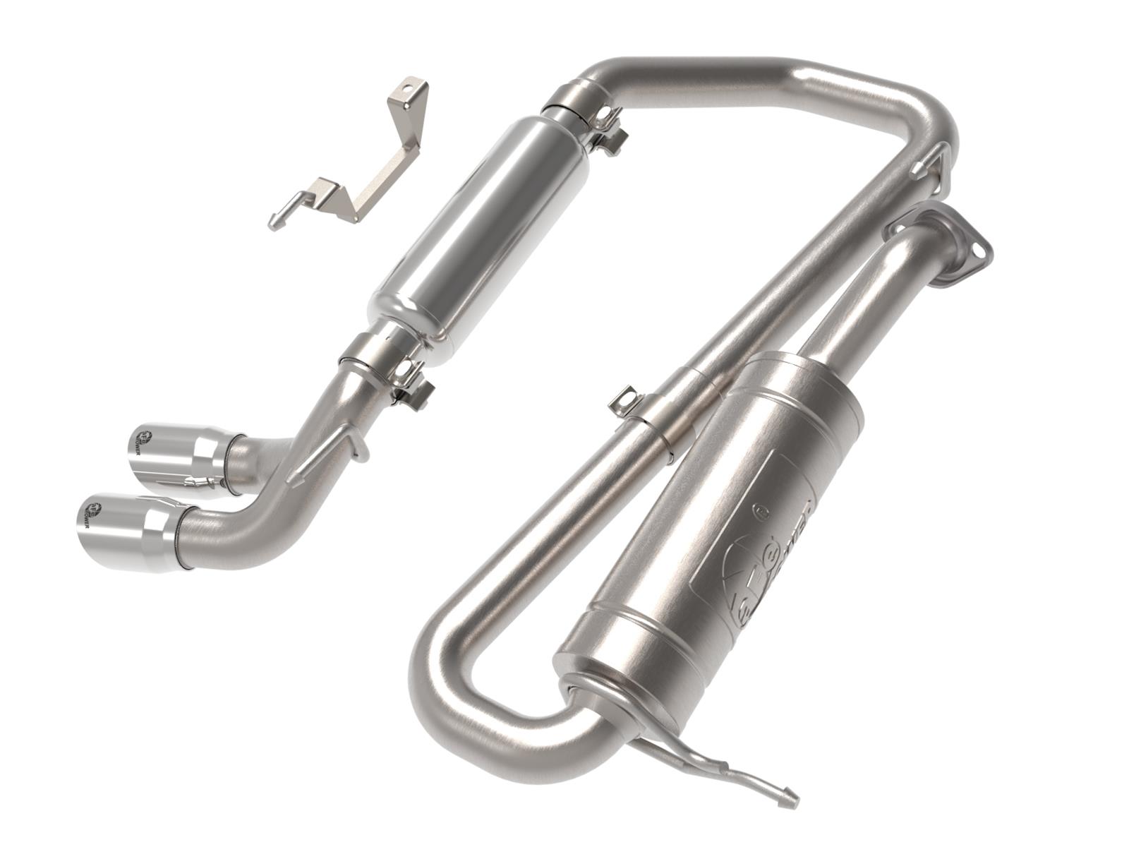 aFe 18-21 Suzuki Jimny Takeda 2-1/4in. 304 SS Cat-Back Exhaust w/ Polished Tip - Mammoth Racing -