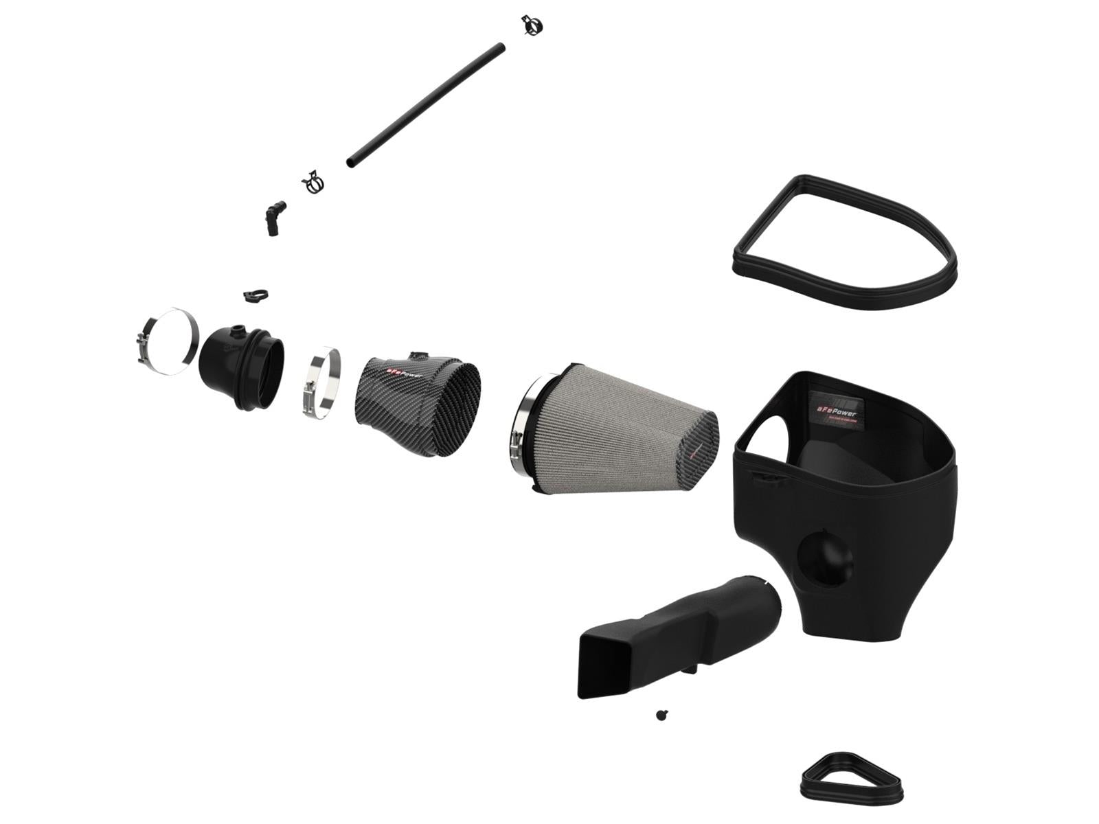 aFe Dodge Charger SRT Hellcat Redeye 21-23 V8-6.2L Track Series Stage-2 Carbon Fiber Intake System - Mammoth Racing -