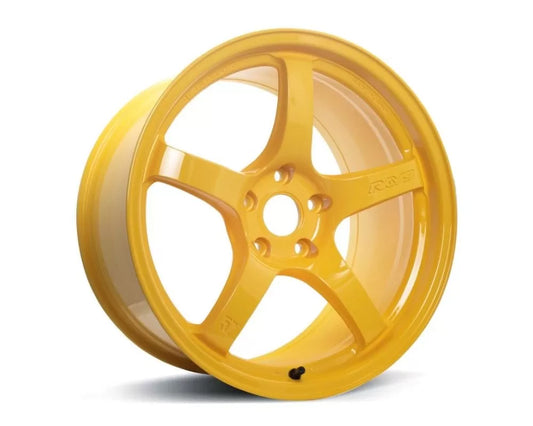 Gram Lights 57cr 18x9.5 +38mm 5x100 Mach Yellow (Limited Time) - Mammoth Racing -