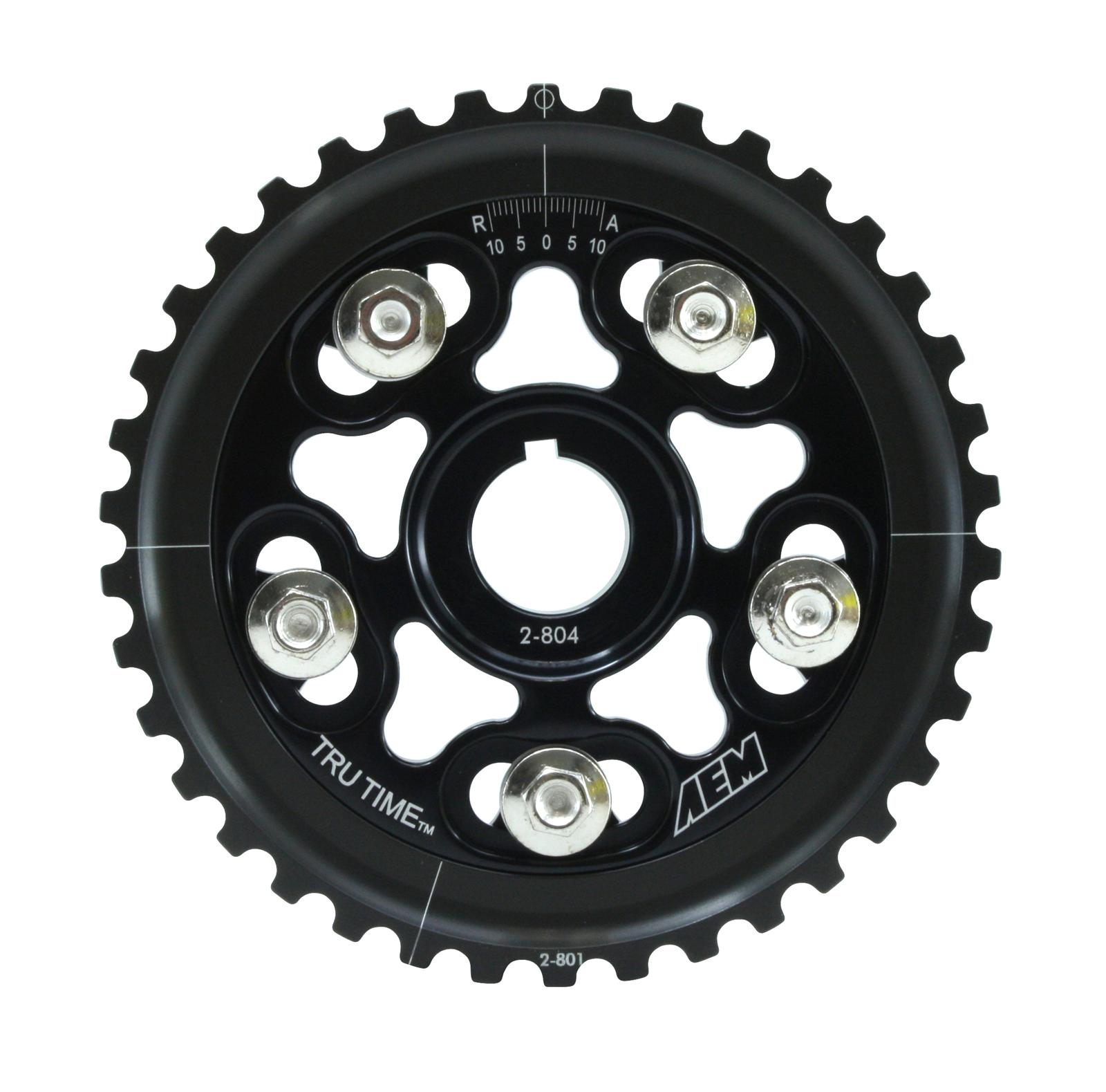 AEM 96-00 Honda Civic / 96-97 Honda Del Sol D16 Black Tru-Time Cam Gear - My Store