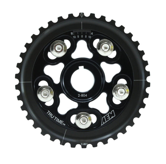 AEM 96-00 Honda Civic / 96-97 Honda Del Sol D16 Black Tru-Time Cam Gear - My Store
