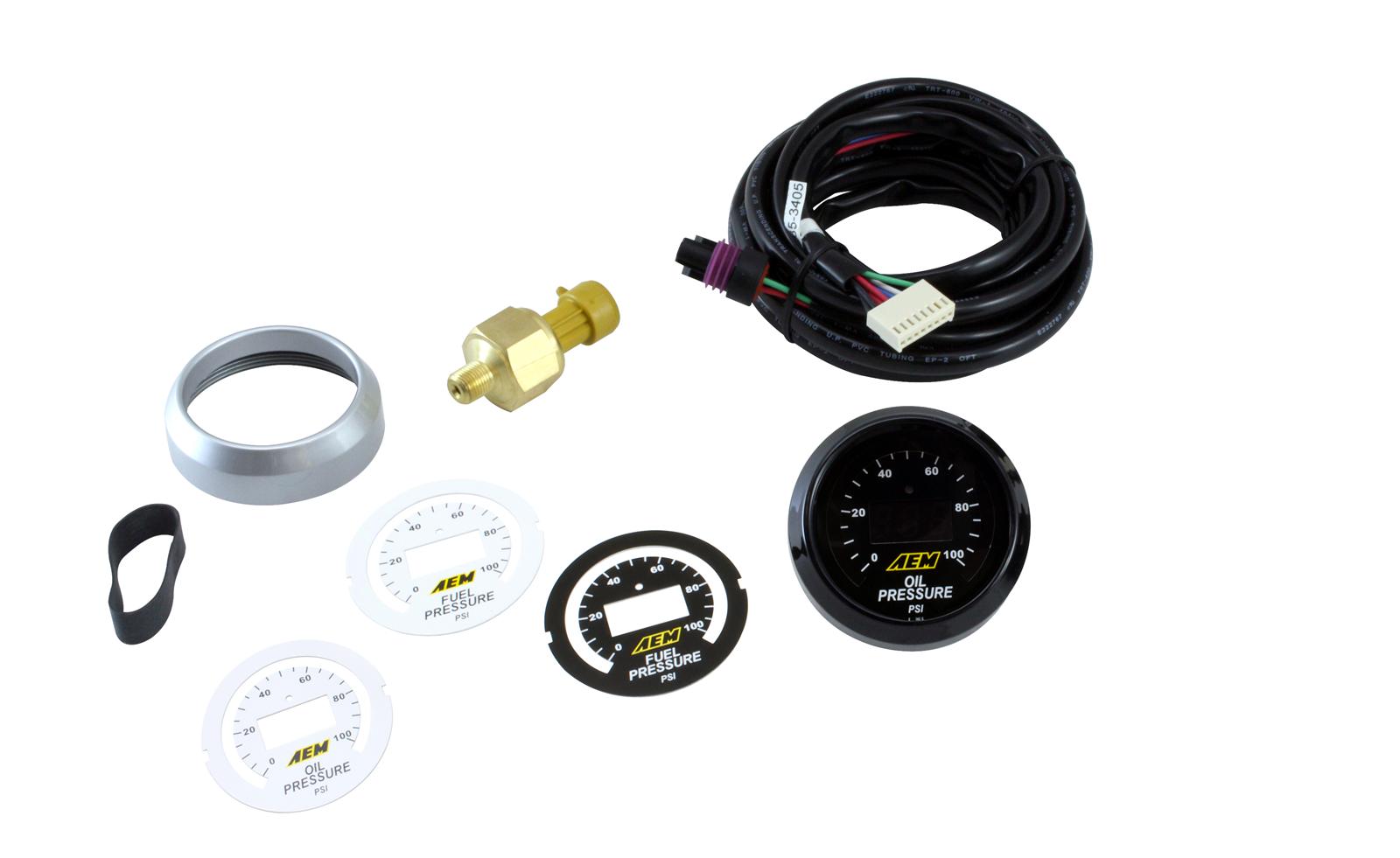 AEM 52mm Pressure (Oil or Fuel) Digital Gauge - My Store