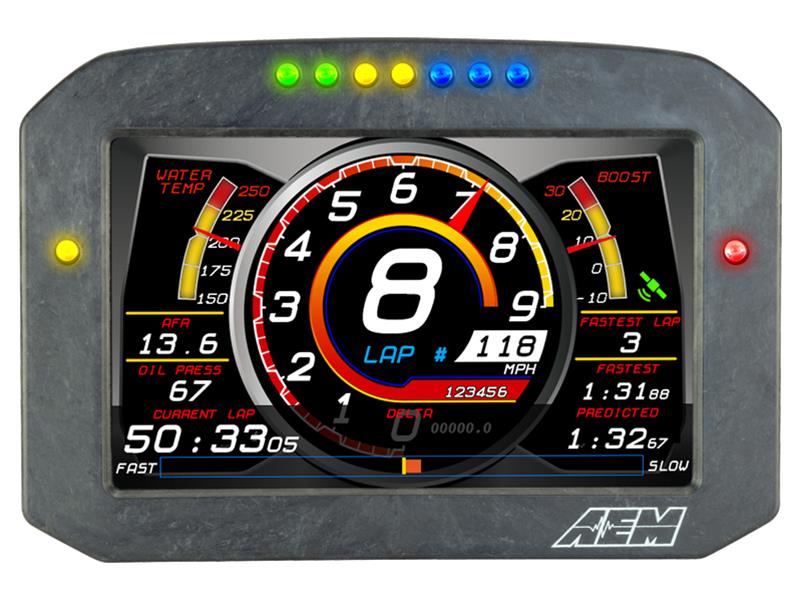 AEM Cd-7g Carbon Flush Digital Dash Display w/ Internal 20Hz GPS & Antenna - My Store