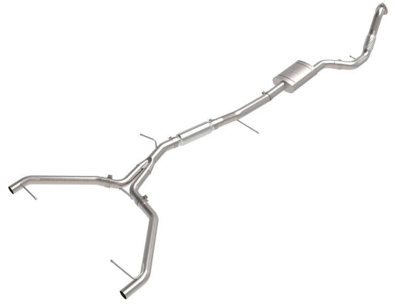 aFe 20-21 Audi A4 L4-2.0L (t) MACH Force-Xp 3in to 2-1/2in Stainless Steel Cat-Back Exhaust System - Mammoth Racing -